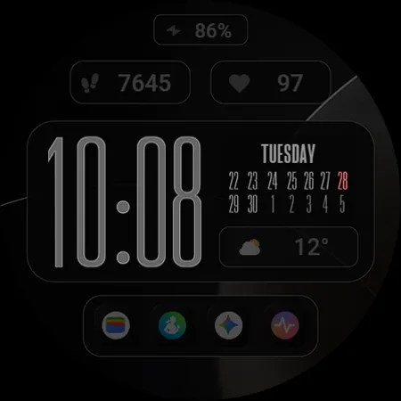 TVV Modern Layout Watch Face screenshot 13