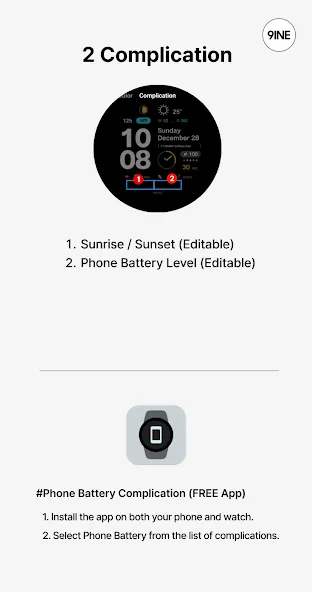 NW124: Digital watch face screenshot 3