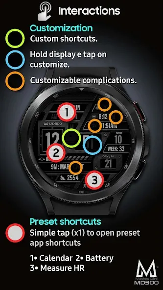 MD300 Digital watch face screenshot 6