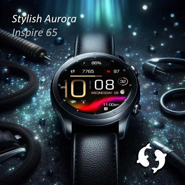 Black Stylish Aurora Lights 65 screenshot 4