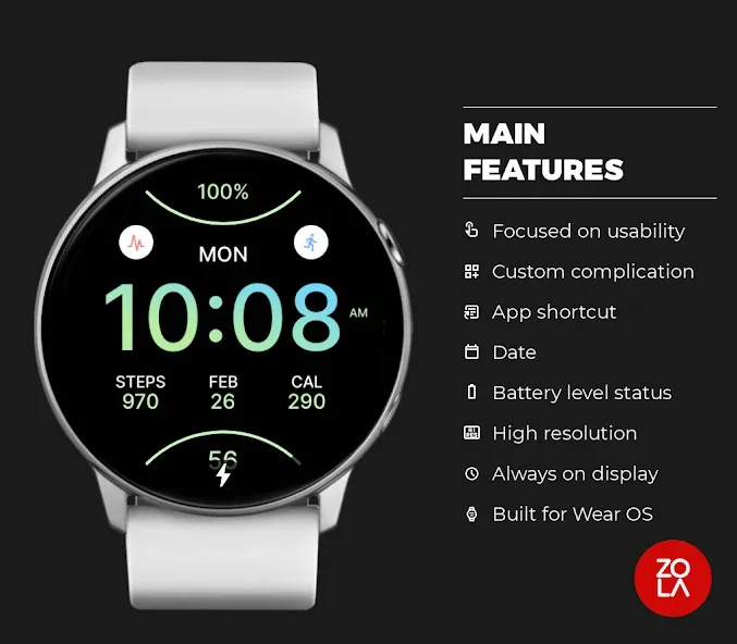Sporty Daylight Watch Face screenshot 2