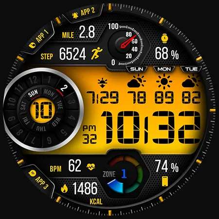 PER12 Digital Watch Face screenshot 46