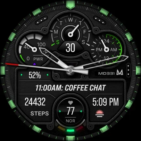 MD331 Analog watch face screenshot 13