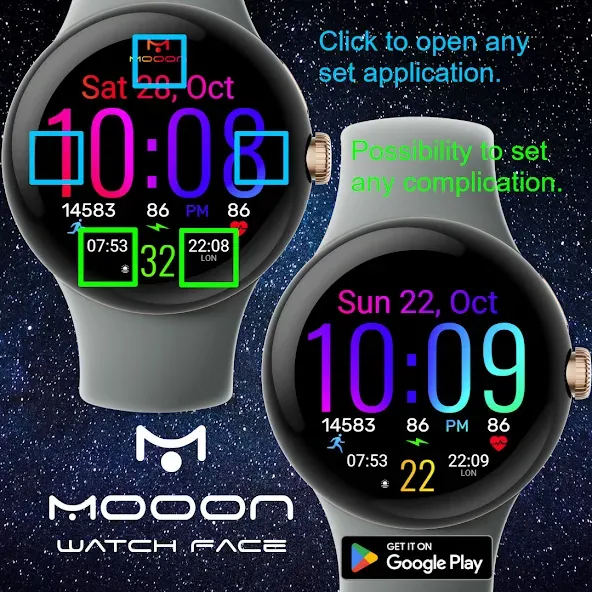 Watch Face Mooon screenshot 4