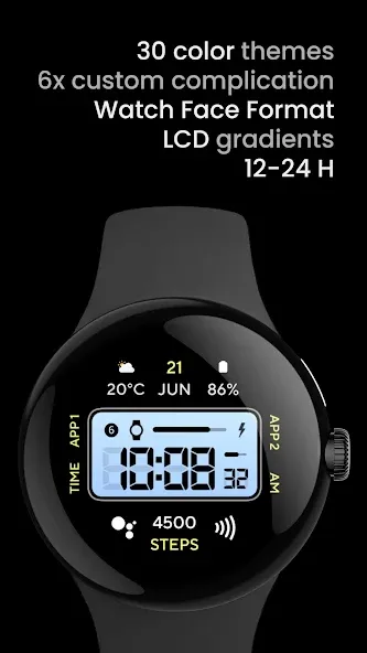 Retro Digital: Watch face screenshot 2