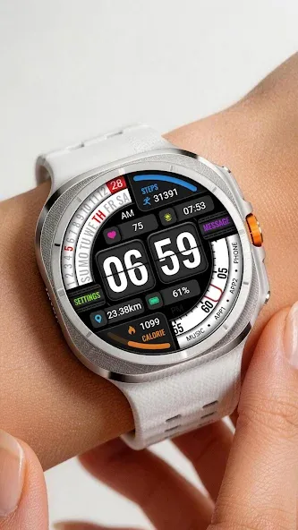 Diagonal Text ZKin Watch Face screenshot 7