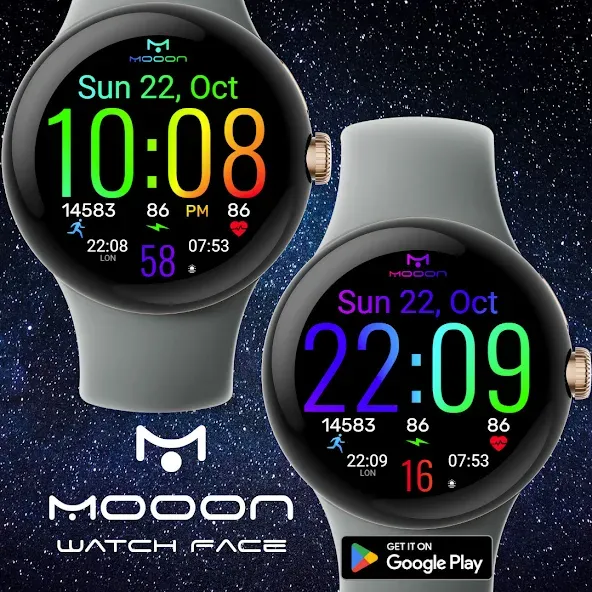 Watch Face Mooon screenshot 1