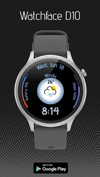 Digital Watchface D10 screenshot 1