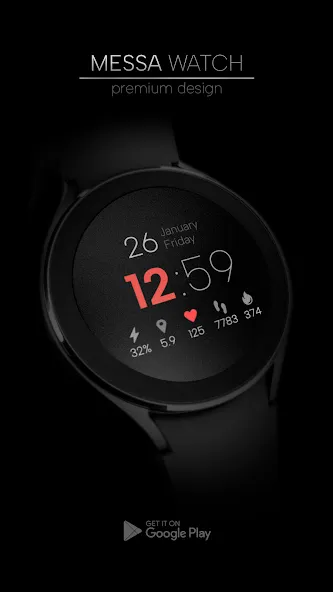 Minimal Watch Face Digital LX screenshot 2