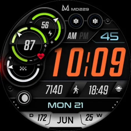 MD229 Digital watch face screenshot 10
