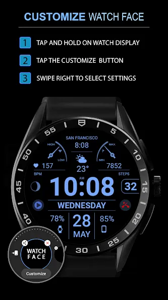 WFP 106 Information watch face screenshot 5