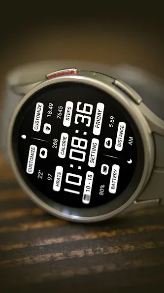 ZKin Watch Black White Message screenshot 3