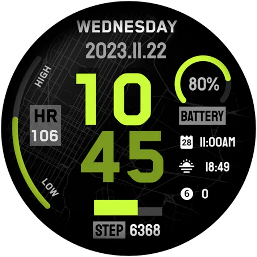 Minimal Sport Watch Face NY screenshot 14