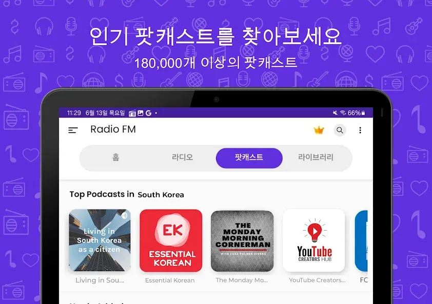 라디오 FM: 라이브 AM, FM 라디오 방송국 screenshot 11