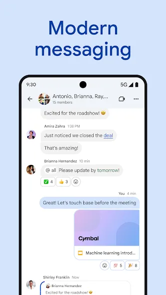 Google Chat screenshot 1
