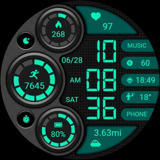Retro Green ZKin Watch screenshot 15