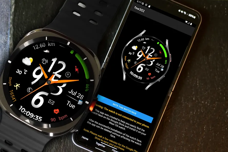 Hybrid FSW309 Watchface screenshot 1