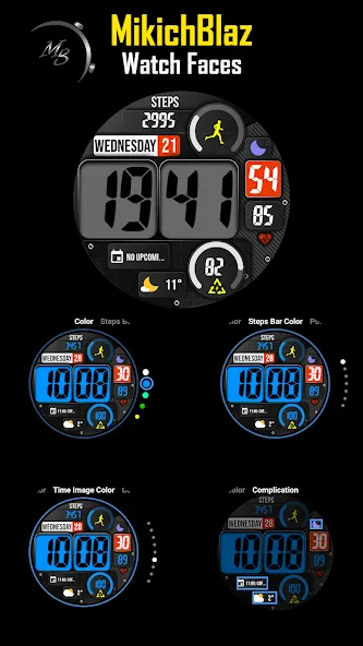 Digital watch face MB356 screenshot 5