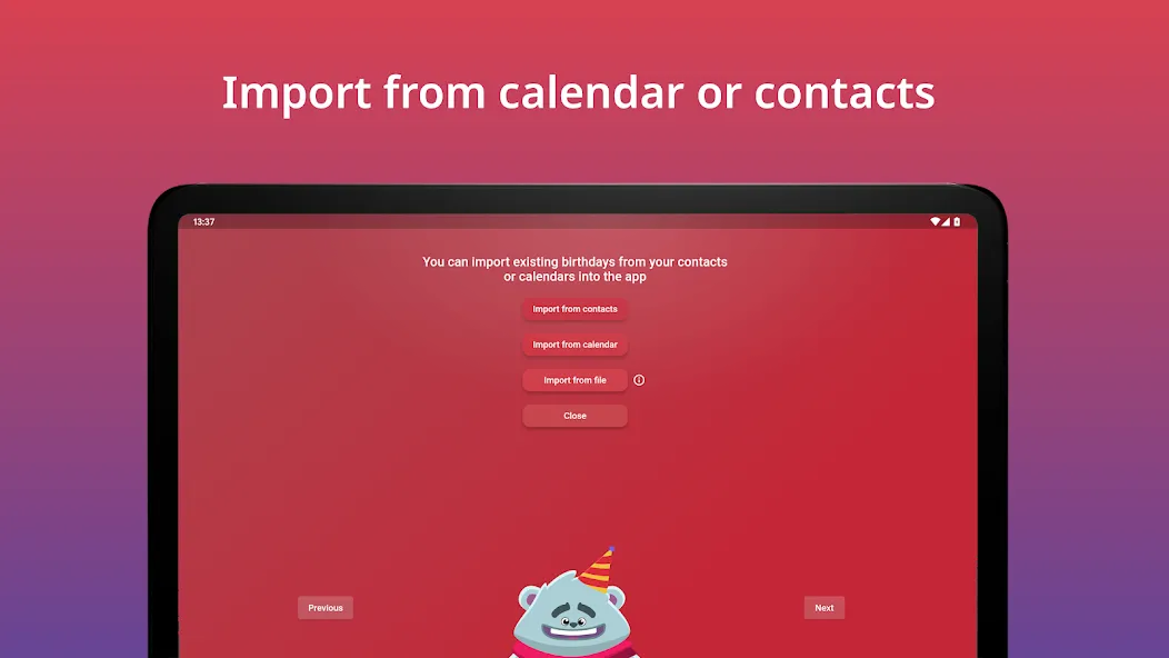 Birthday calendar screenshot 20