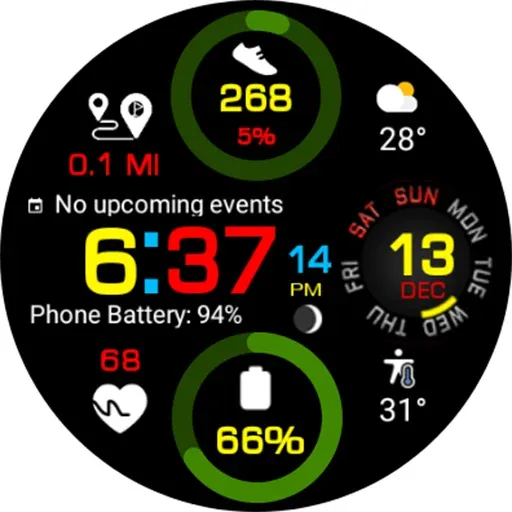Digital Color WearOS NTV570 screenshot 31