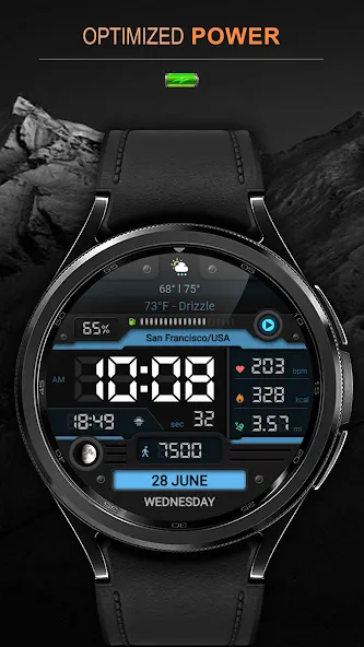 WFP 052 Digital watch face screenshot 7