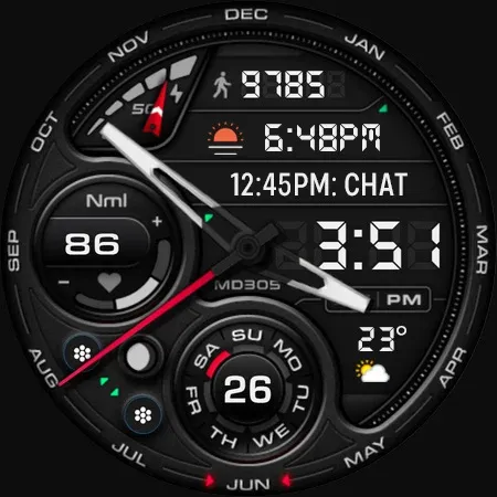 MD305 Analog watch face screenshot 40