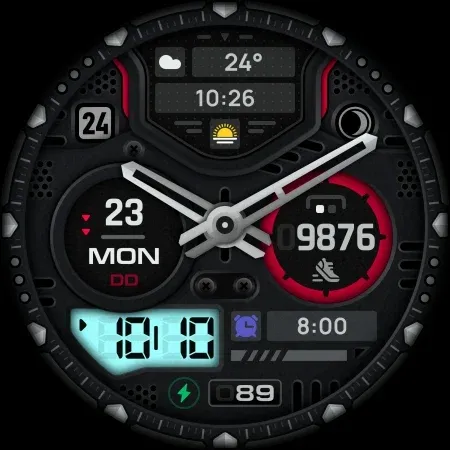 SH056 Watch Face, WearOS watch screenshot 14