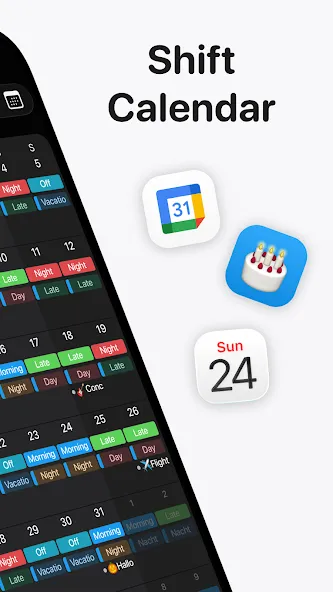 Supershift Shift Work Calendar screenshot 2