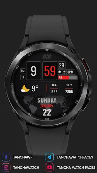 Tancha S54 Digital Watch Face screenshot 3