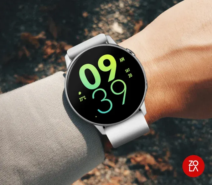 Fresh Green Large Watch Face screenshot 3