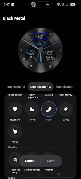 Black Metal Watch Face 2026 screenshot 5