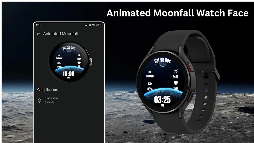 Animated Moonfall Watch Face screenshot 4