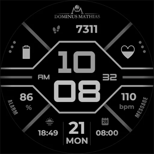 DM031 Cool Digital Watchface screenshot 7