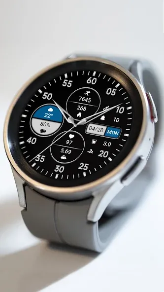 Business Grey Blue ZKin Watch screenshot 3