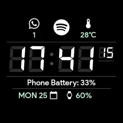 JHW Digital F: Watch face screenshot 10