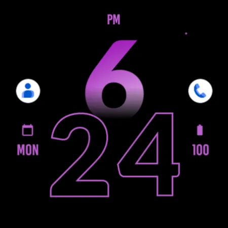 Active Soft Purple Watch Face screenshot 5
