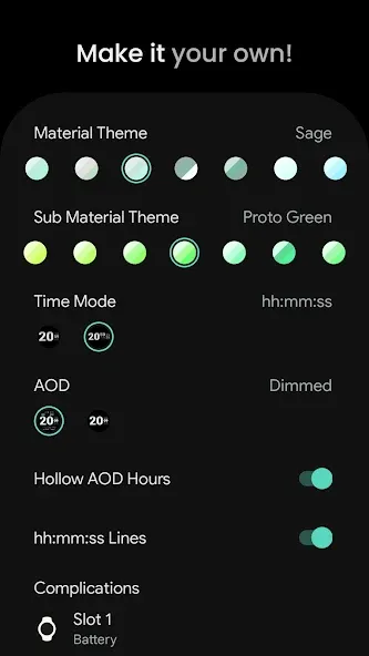 Streamlined Watch Face screenshot 4