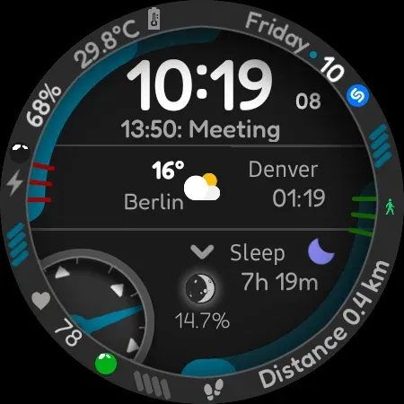 Digital Watch Face CUE115 screenshot 12