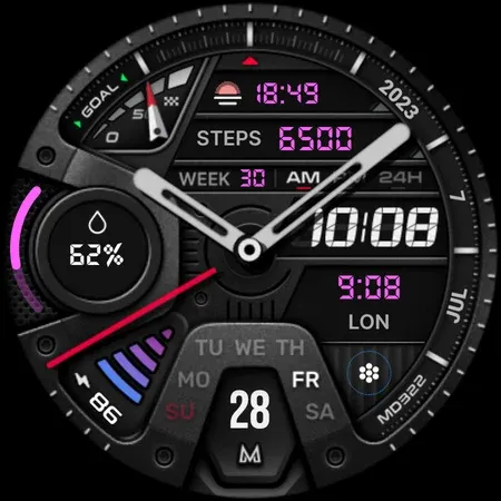 MD322 Analog watch face screenshot 14