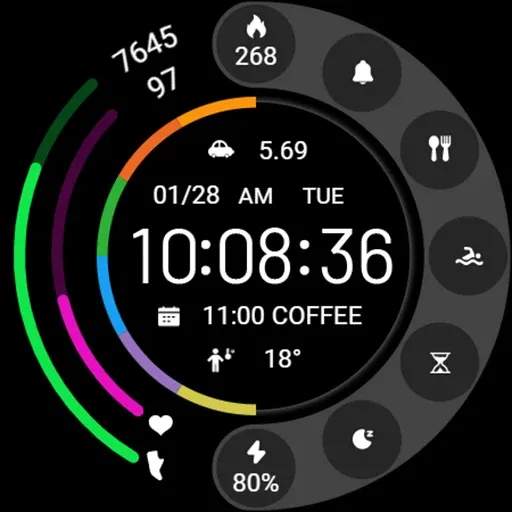 ZKin Watch Face Grey Color screenshot 6