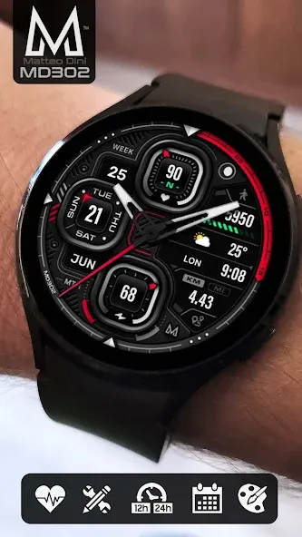 MD302 Analog watch face screenshot 1
