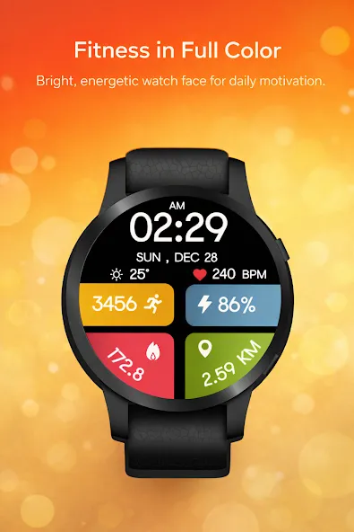 Color FitnessTracker WatchFace screenshot 1