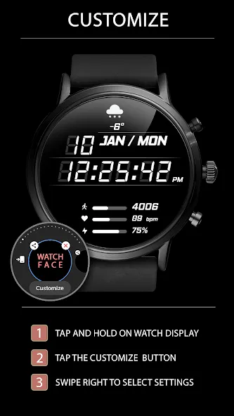 WFP 242 Sporty watch face screenshot 5