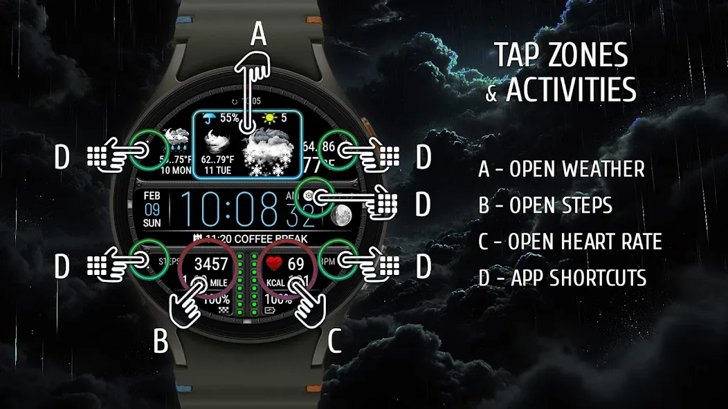 Weather watch face W7.5 screenshot 3