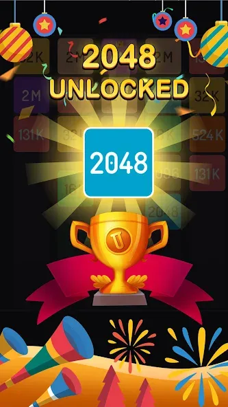 2048 Fusionar Bloques Juego screenshot 5