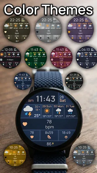 Digital watch face D30 screenshot 4