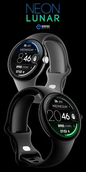 NEON Lunar - watch face screenshot 6