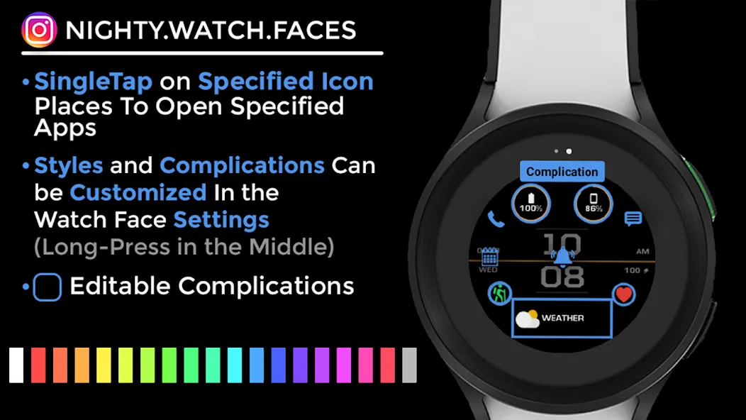 Night Beam - watch face screenshot 13