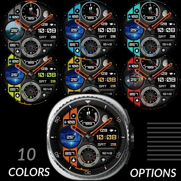 Weather Hybrid Watch Face A6 screenshot 7