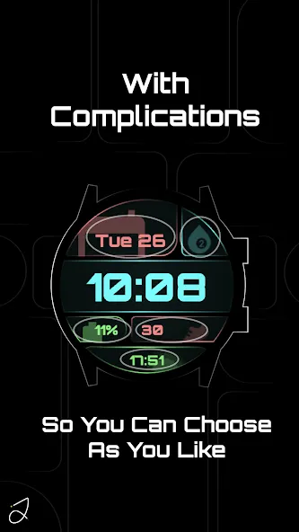 Simple Widget Watch Face v3 screenshot 2